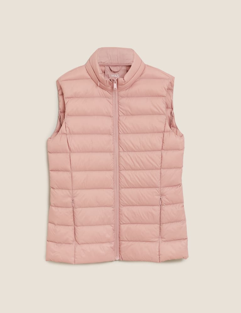 Ladies feather and down gilets top