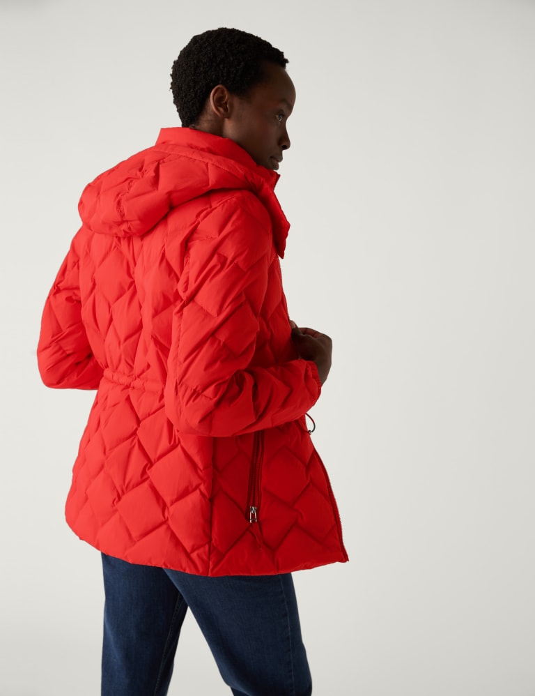 Marks and spencer red padded coat on sale