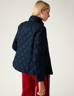 feather & down quilted puffer coat