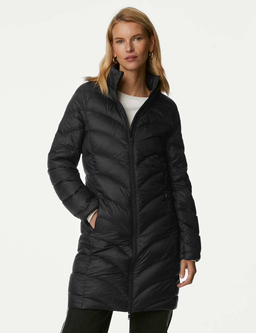 Feather & Down Packaway Puffer Gilet, M&S Collection