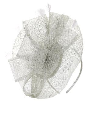 Feather & Floral Mesh Corsage Fascinator Image 2 of 3
