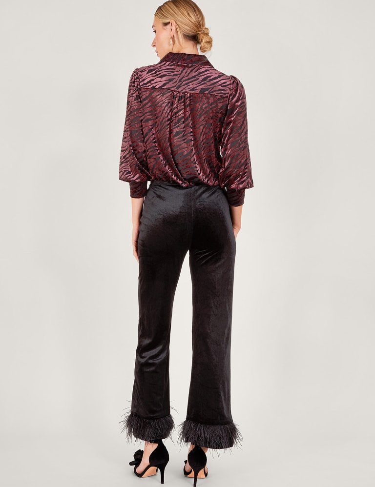 Wide leg discount ankle grazer trousers