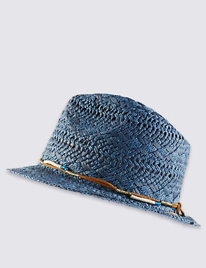 Feather Trim Trilby Hat Image 2 of 3