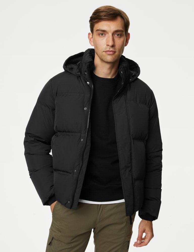 Mens puffer jacket 2025 with hood