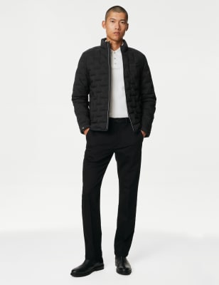 Grey jacket hotsell black shirt