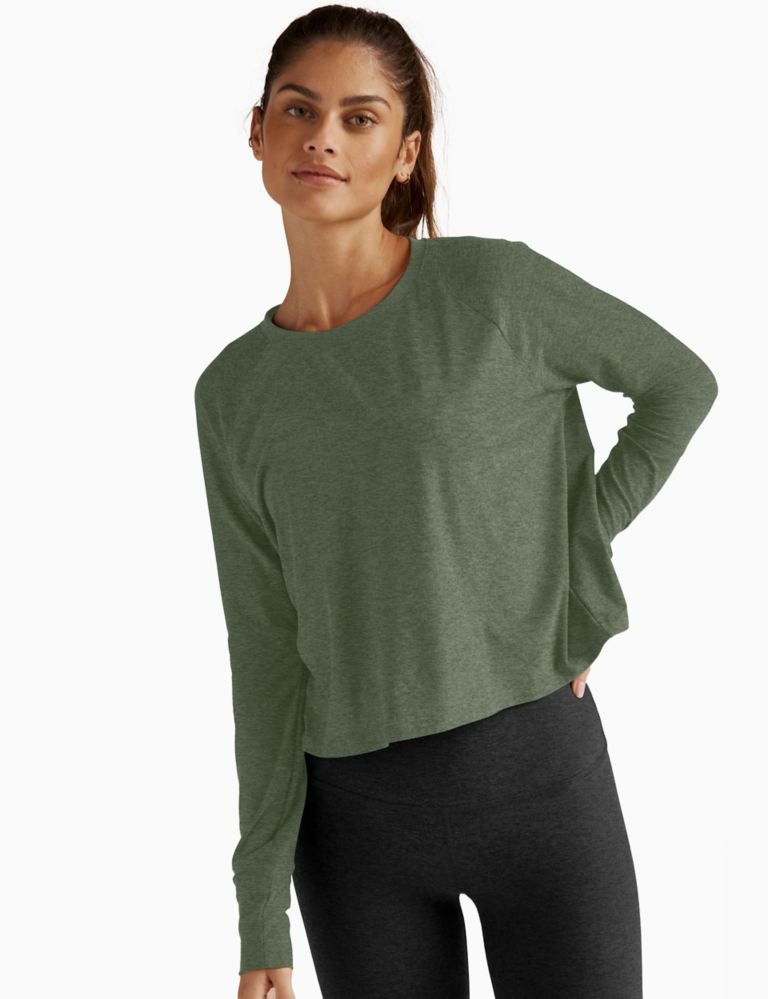 Featherweight Daydreamer Crew Neck Yoga Top 1 of 3