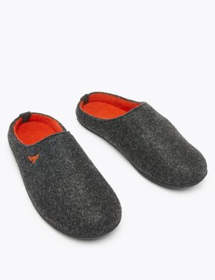 felt mule slippers