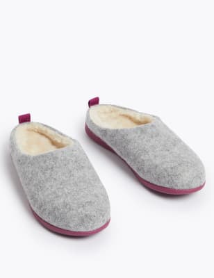Felt Mule Slippers with Secret Support Image 2 of 5
