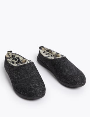 m&s grey slippers