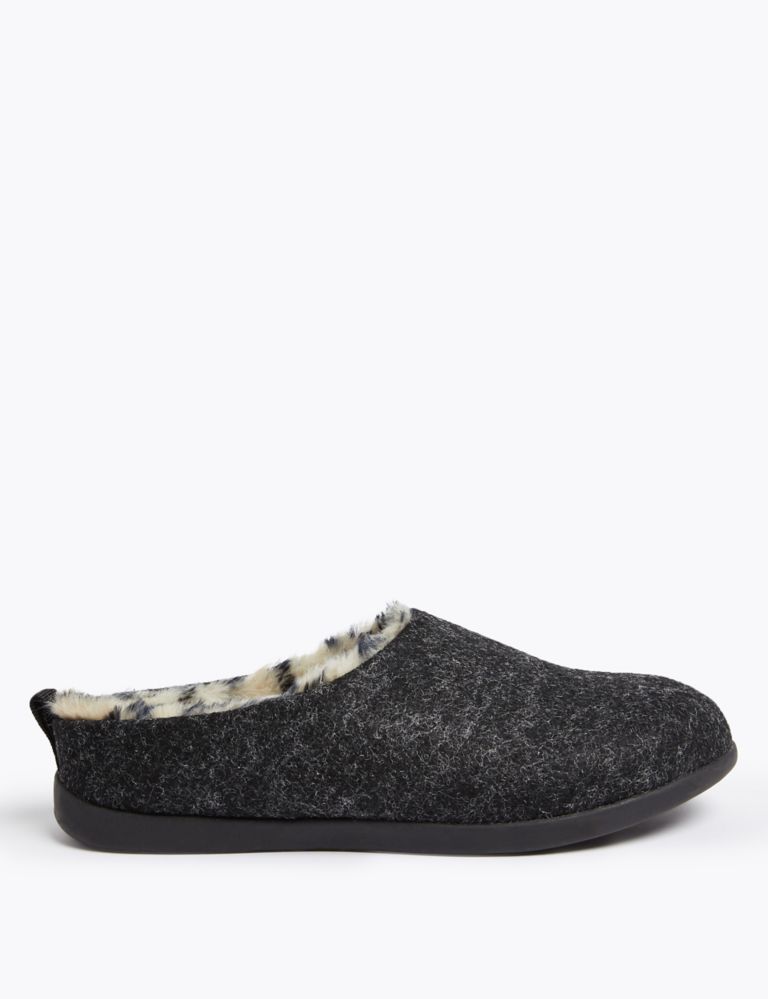 Felt Mule Slippers with Secret Support | M&S Collection | M&S