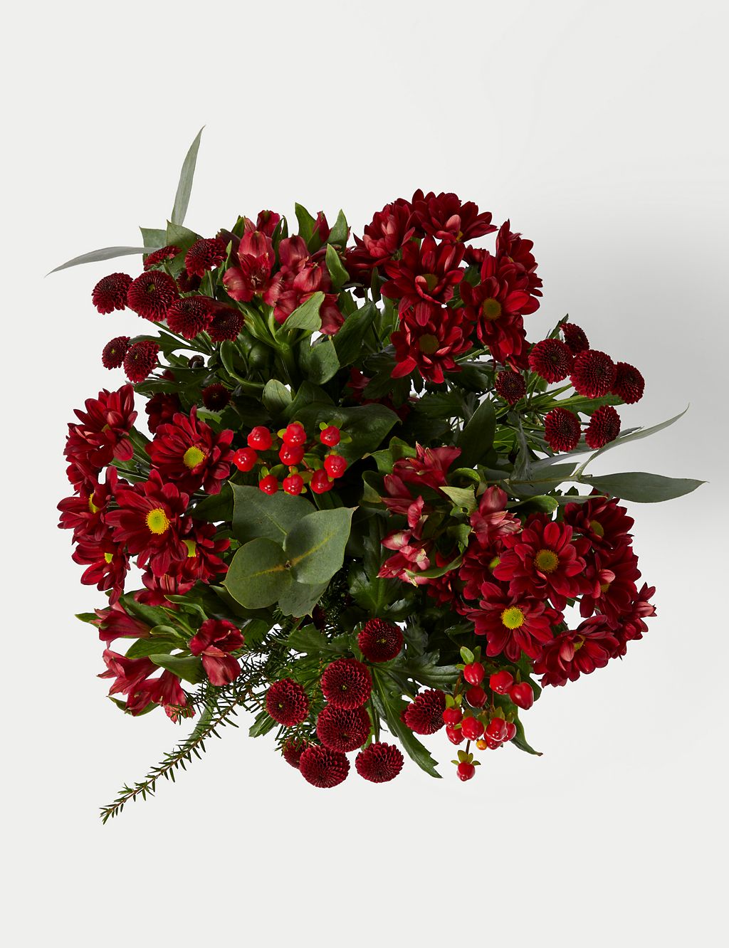 Festive Red Chrysanthemum & Alstroemeria Bouquet 1 of 5