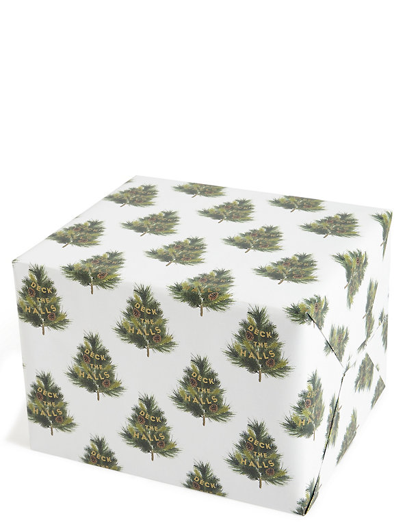 Festive Trees Christmas Wrapping Paper 3m Image 1 of 2
