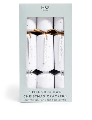 Fill Your Own Recyclable Christmas Crackers Pack Of 6 In 1 Design M S