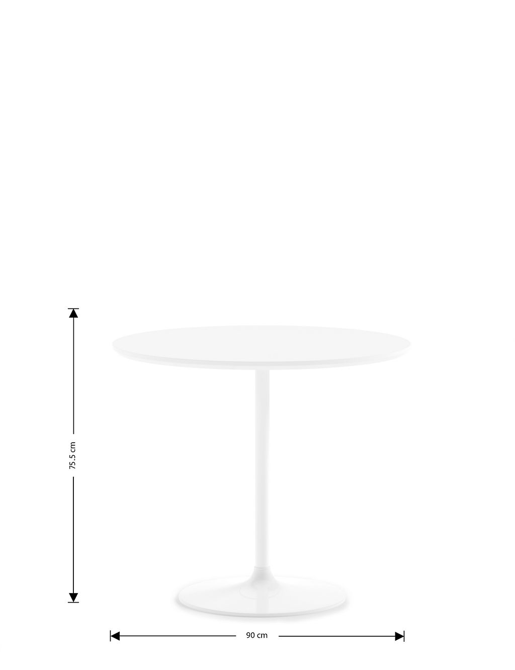 Finn Gloss 4 Seater Pedestal Dining Table 4 of 8
