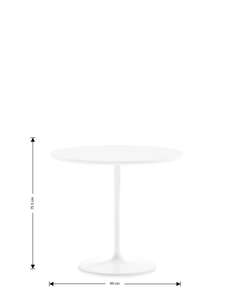 Finn Gloss 4 Seater Pedestal Dining Table 6 of 8