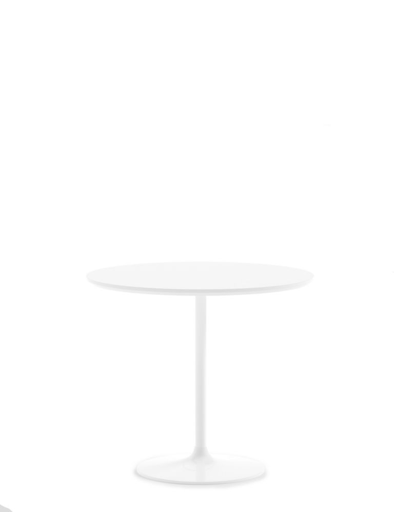 Finn Gloss 4 Seater Pedestal Dining Table 2 of 8