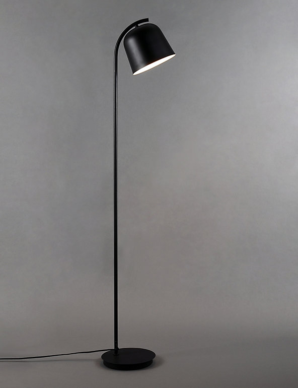 Finn Scandi Metal Floor Lamp M S, Black Floor Lamp With Shelves Uk