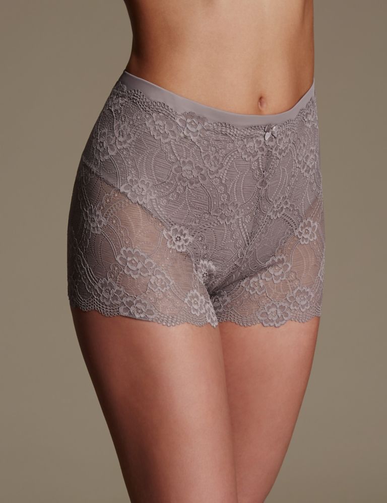 Firm Control Floral Lace Shorts 1 of 3