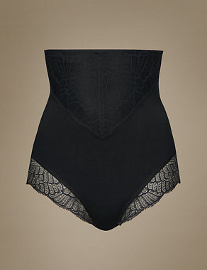 Firm Tummy Control Deco Lace Waist Cincher Image 2 of 3