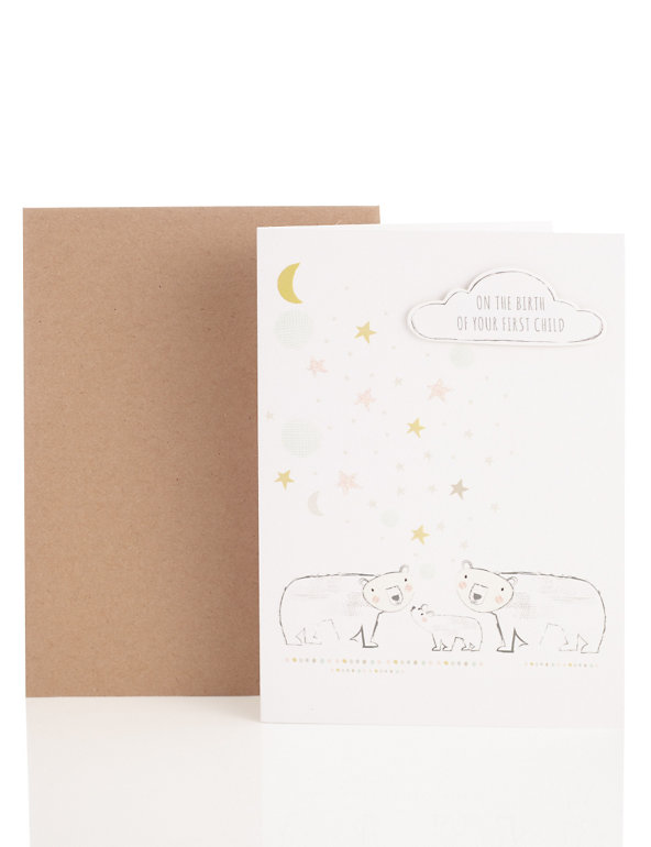 First Baby Congratulations Polar Bears Card Image 1 of 1
