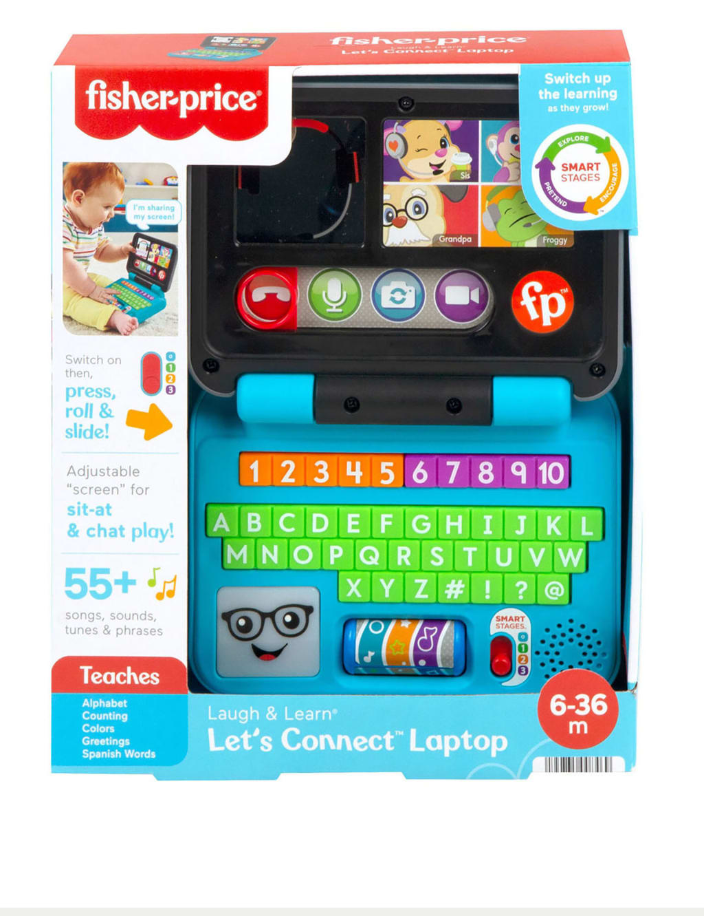 Fisher-Price Laugh & Learn Let's Connect Laptop Toy (6-36 Mths) 3 of 4