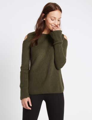 Cold shoulder jumper sale