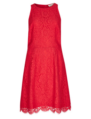 Fit & Flare Sleeveless Lace Dress Image 2 of 4