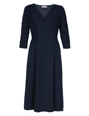 Fit and Flare Jacquard Dress Image 2 of 6