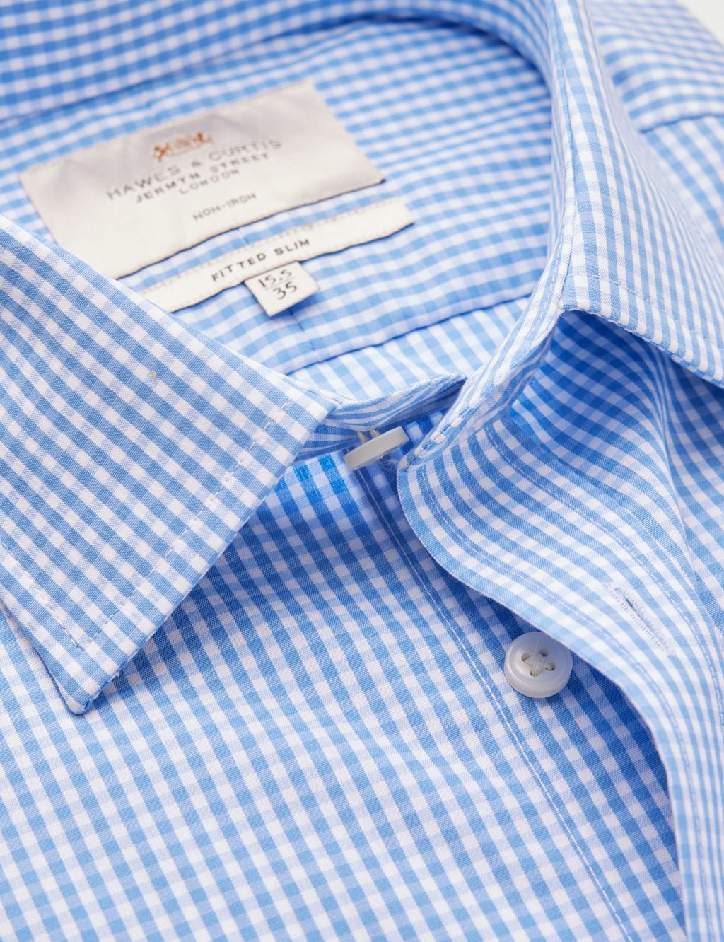 Fitted Slim Non Iron Pure Cotton Check Shirt 2 of 3