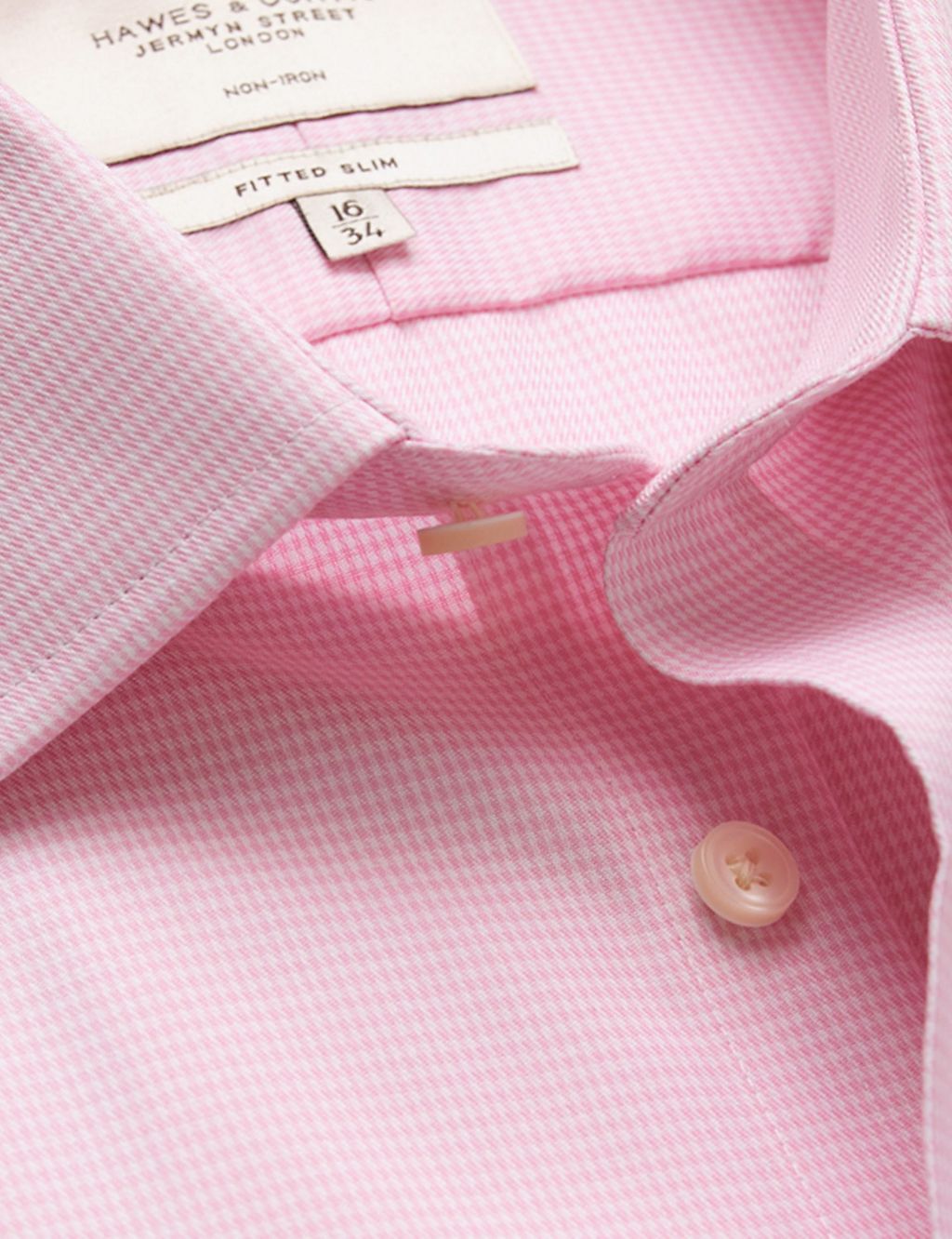 Fitted Slim Non Iron Pure Cotton Check Shirt 2 of 3