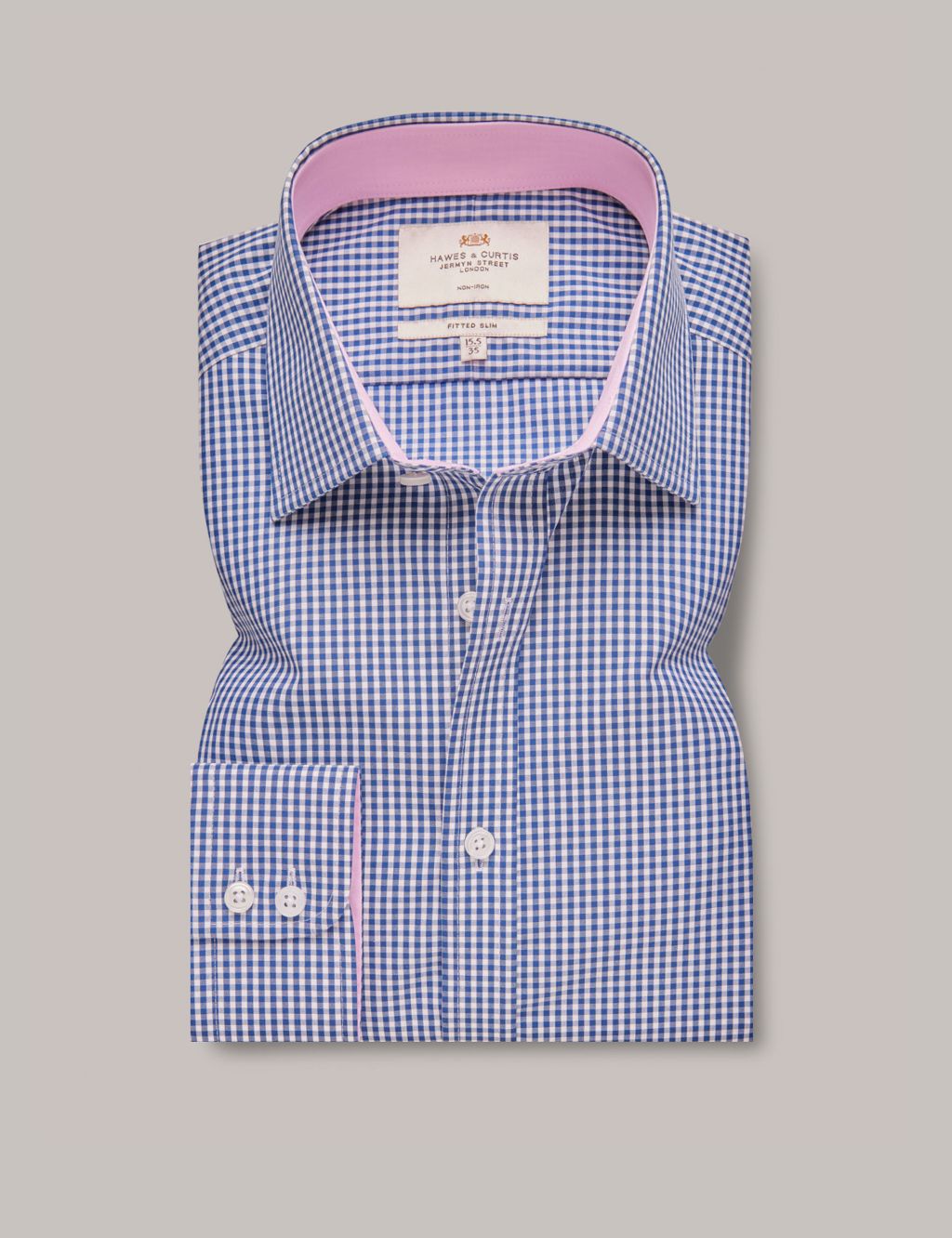 Fitted Slim Non Iron Pure Cotton Check Shirt 3 of 3