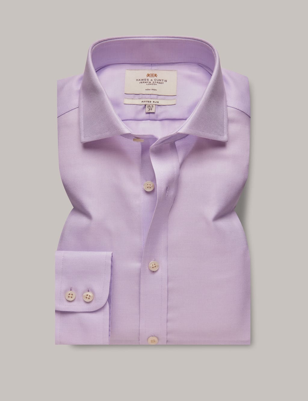 Fitted Slim Non Iron Pure Cotton Shirt Hawes Curtis M S