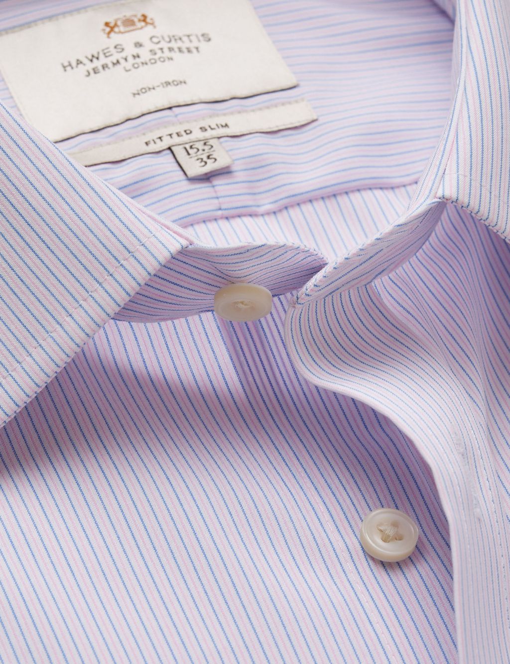 Fitted Slim Non Iron Pure Cotton Striped Shirt 2 of 3
