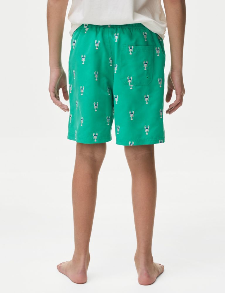 Flamingo Embroidered Swim Shorts (6-16 Yrs) 4 of 6