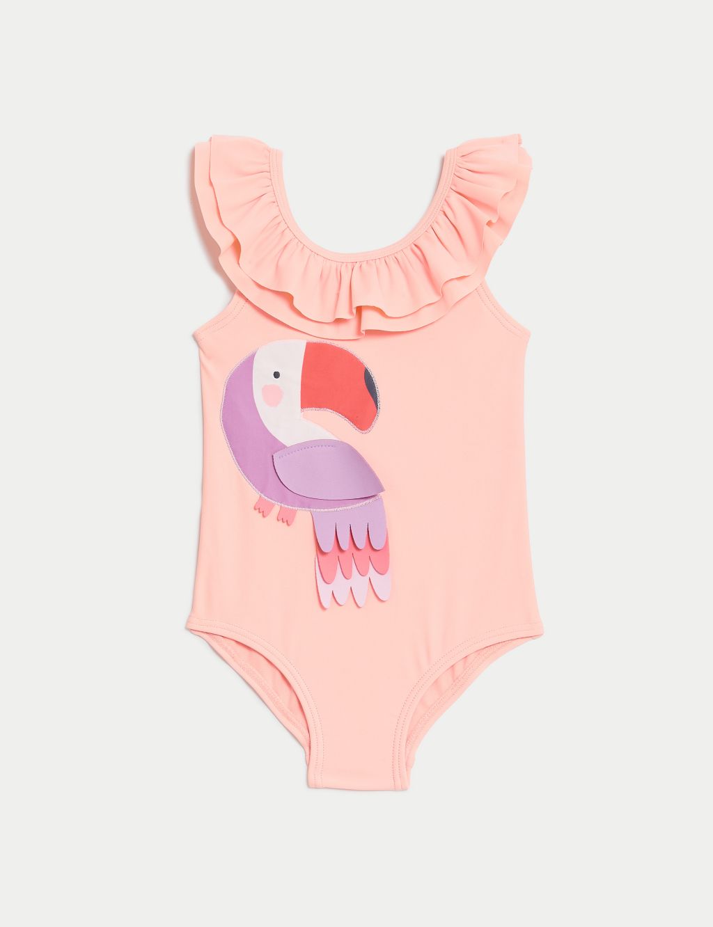 Flamingo Frill Neck Swimsuit (0-3 Yrs) 3 of 3