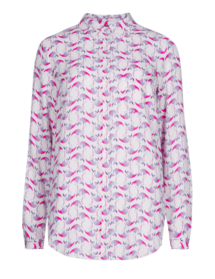 flamingo print blouse uk