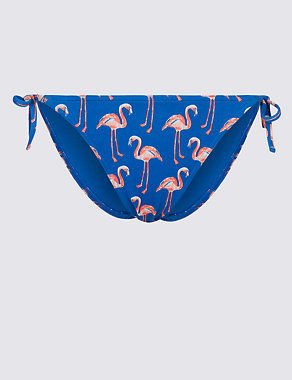 Flamingo Print Hipster Bikini Bottoms Image 2 of 5
