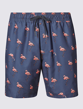 Flamingo Print Swim Shorts Image 2 of 3