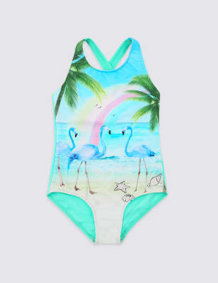 Flamingo Print Swimsuit 3 Months 16 Years M S