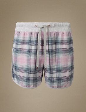 Flannel Check Pyjama Shorts Image 2 of 4