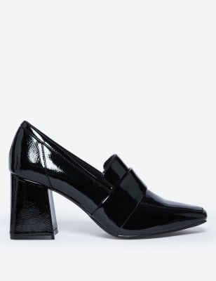 flo block heel loafer