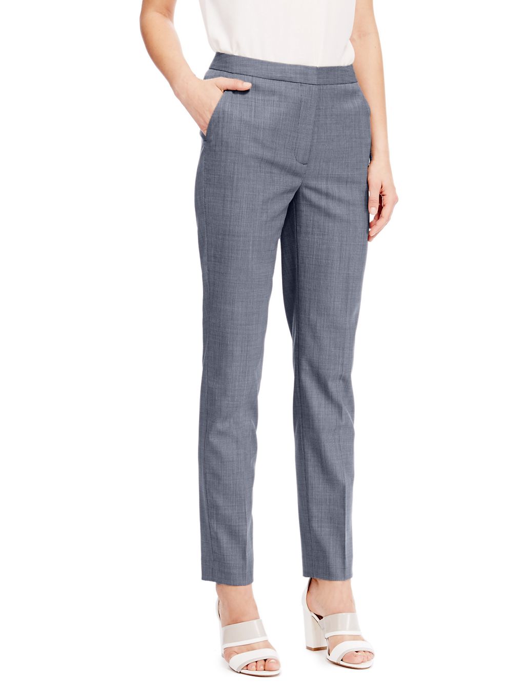 Flat Front Straight Leg Trousers 2 of 5