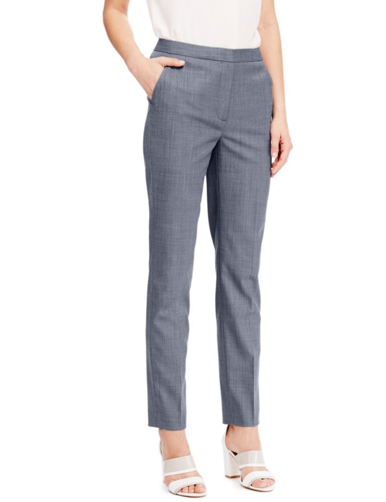 Flat Front Straight Leg Trousers 1 of 5