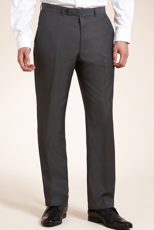 Flat Front Trousers with Wool Image 1 of 2