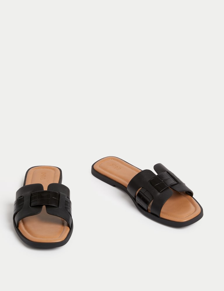 Open toe mules flat online
