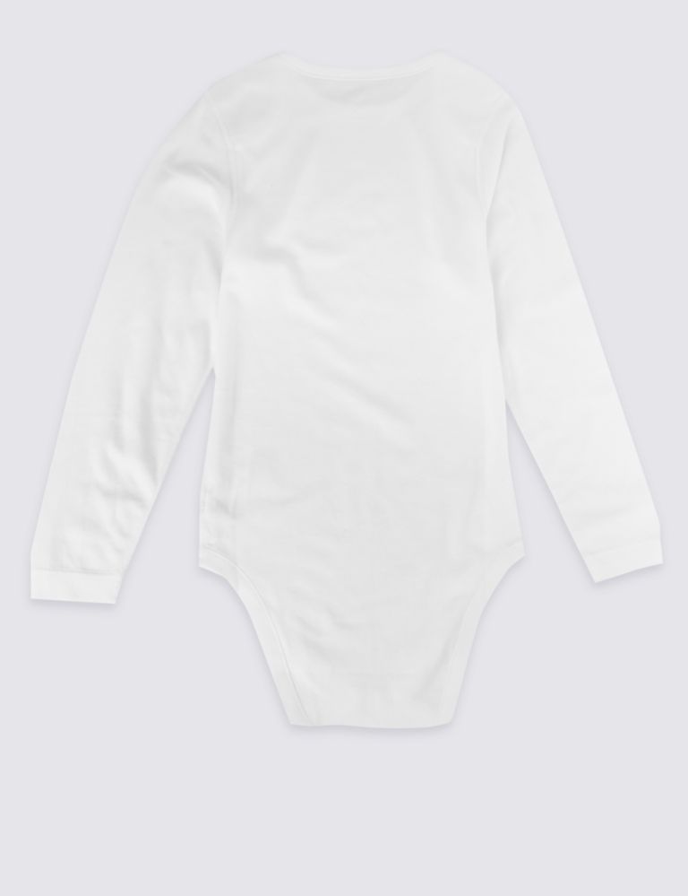 Flat Seams Pure Cotton Long Sleeve Bodysuit (3-16 Yrs) 2 of 5