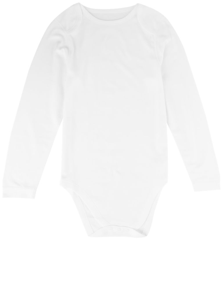 Flat Seams Pure Cotton Long Sleeve Bodysuit (3-16 Yrs) 4 of 5