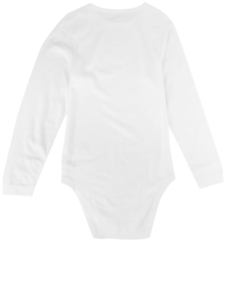 Flat Seams Pure Cotton Long Sleeve Bodysuit (3-16 Yrs) 5 of 5
