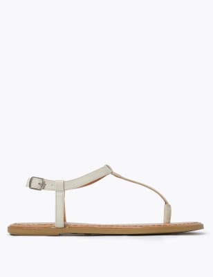 White t strap sandals 2024 flat