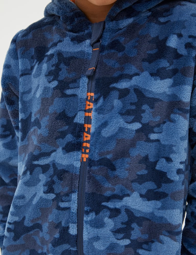 Fleece Camouflage Hooded Onesie 3 13 Yrs FatFace M S